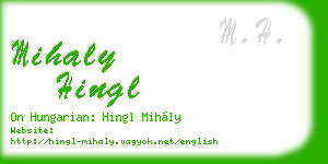 mihaly hingl business card