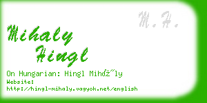 mihaly hingl business card